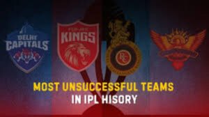 IPL इतिहास की सबसे असफल टीमें